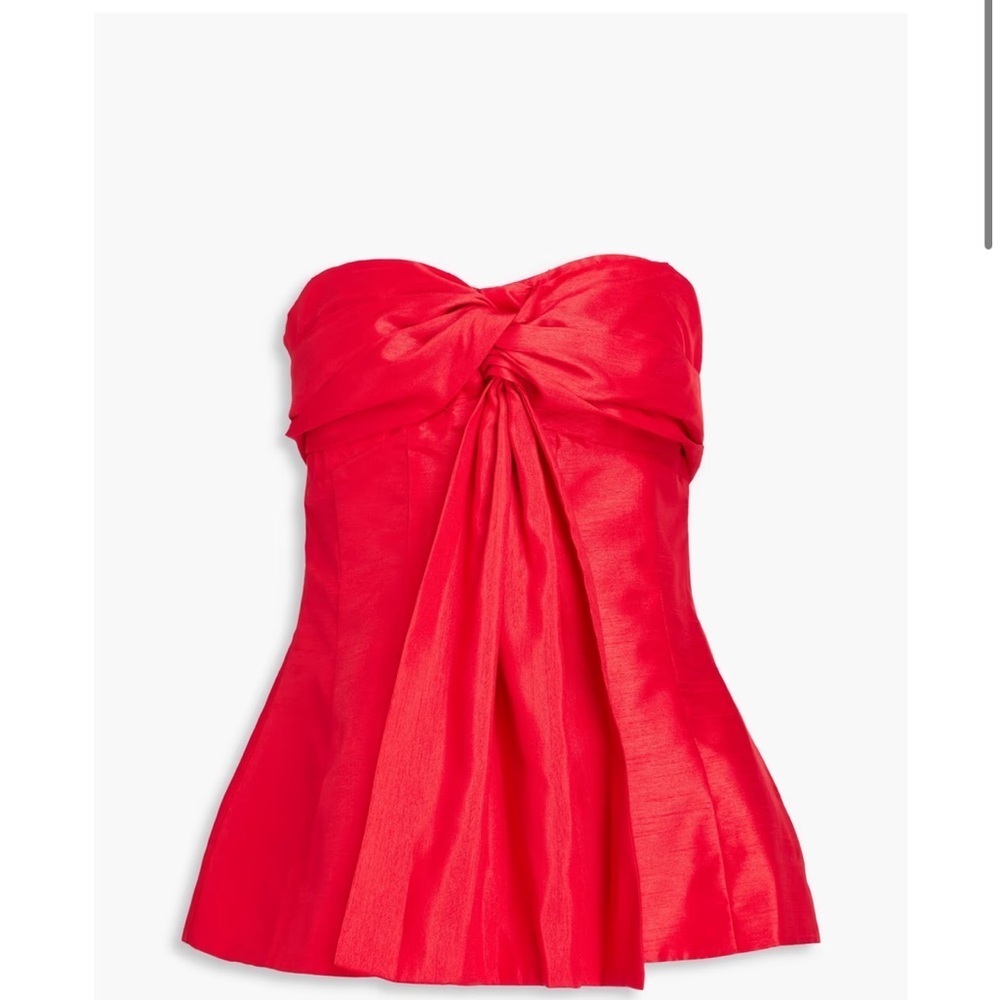 NWT NICHOLAS Strapless draped shantung top